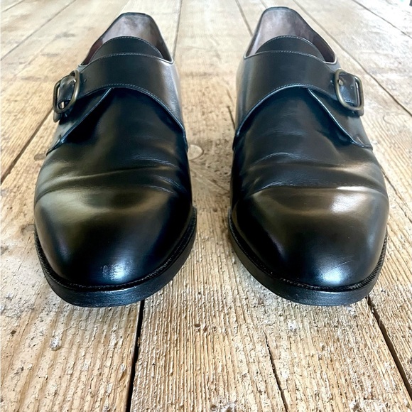 Loewe Black Leather Monk Strap Dress Shoes Size 44 Great Condition - Picture 3 of 12